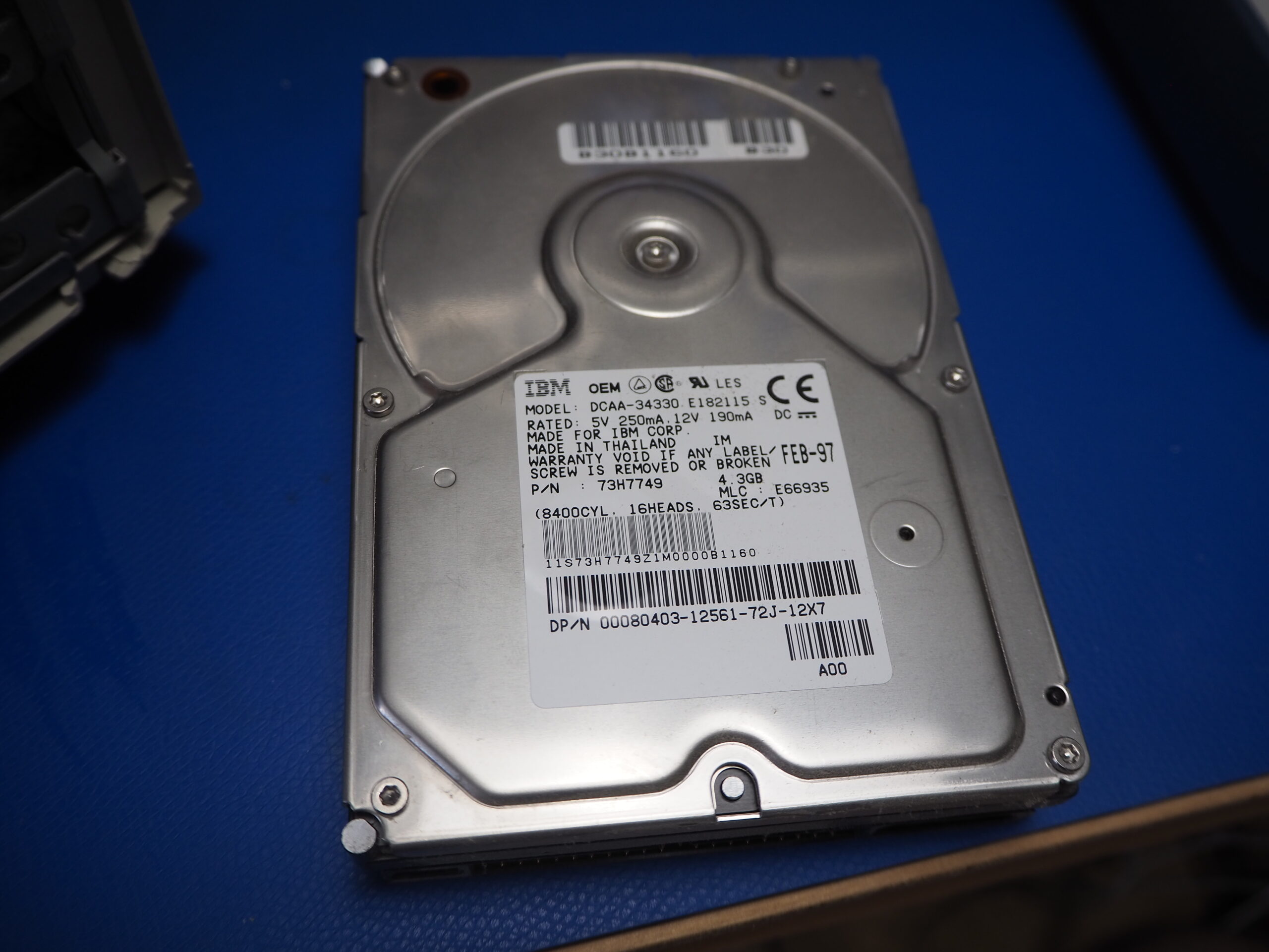 IBM 4.3GB hard drive